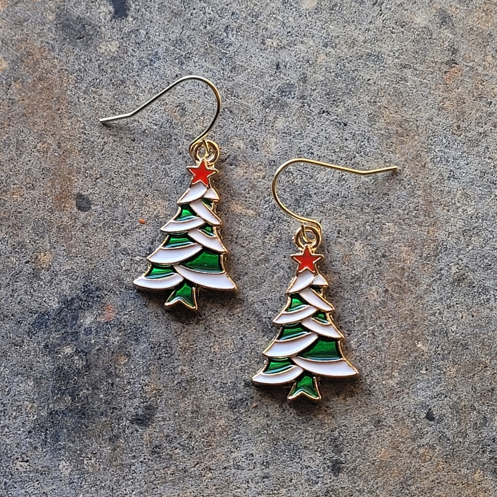 Christmas Tree Holiday Earring - Picture 1 of 1